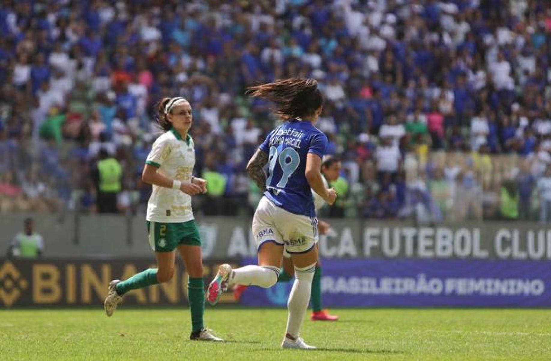 Cruzeiro e Palmeiras se enfrentaram pelo jogo de ida das quartas do Brasileirão feminino -  (crédito: Foto: Divulgação / Cruzeiro)