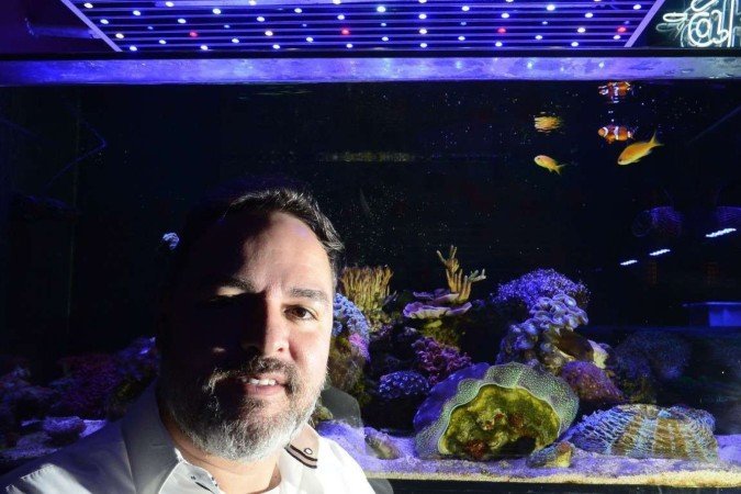  26/08/2024 Crédito: Marcelo Ferreira/CB/D.A Press. Brasil. Brasília - DF - Revista.  Especial Aquarismo, loja Fish In a Box na 714 Norte. Sócio proprietário André Luis Rodrigues Torres Moura.
