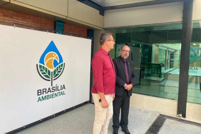 Presidente do Ibram Roney Nemer e secretário da Sema Gutemberg Gomes -  (crédito: Mariana Saraiva )