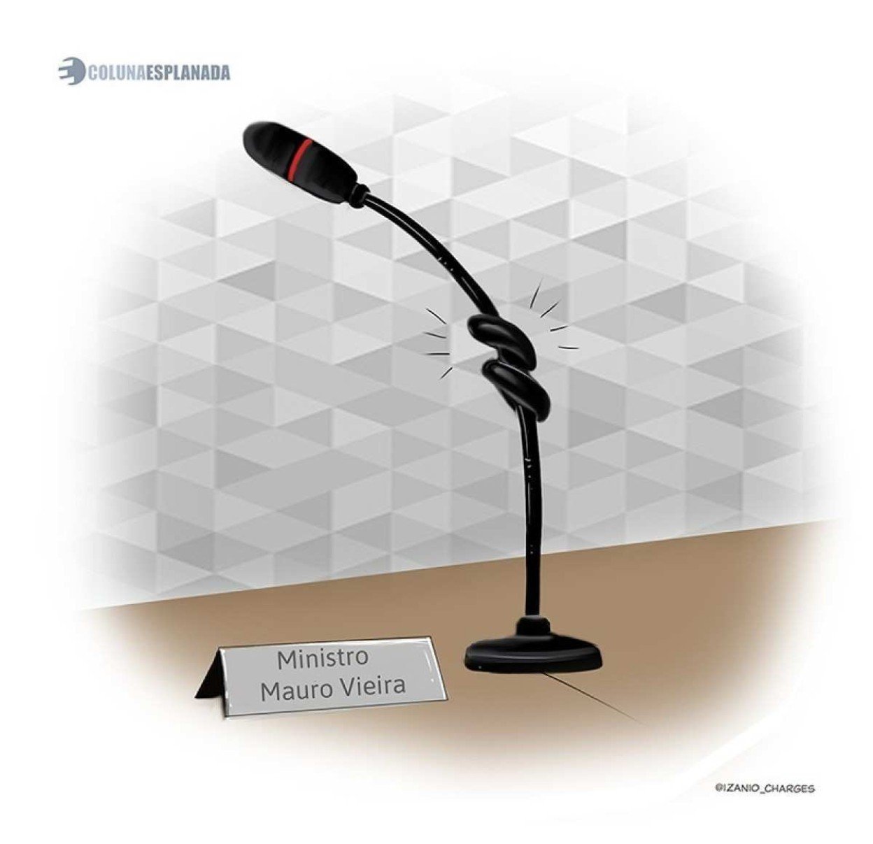 Microfone vazio. Mauro Vieira. Coluna Esplanada
