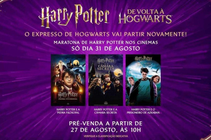 'Maratona Harry Potter' -  (crédito: Divulgação / Cinemark )