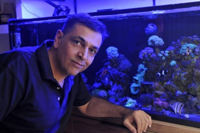  27/08/2024. Crédito: Minervino Júnior/CB/D.A Press. Brasil.  Brasilia - DF. Aquário Marinho na casa de Macelo Luiz.