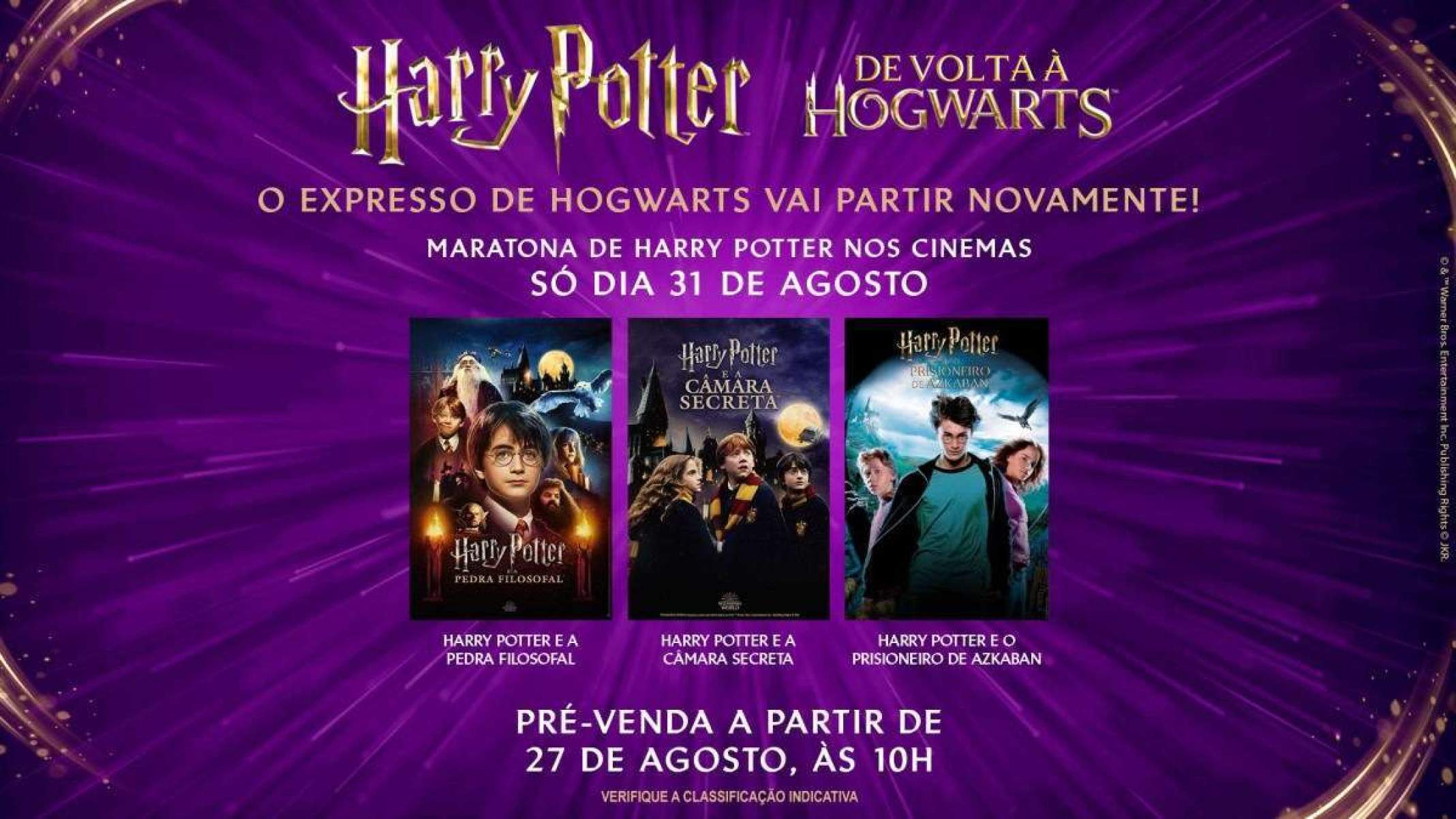 Cinemark abre pré-venda para maratona Harry Potter em valor promocional