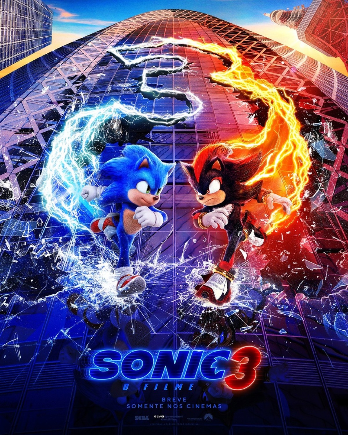 Sonic 3 chega aos cinemas brasileiros em dezembro com novo vilão