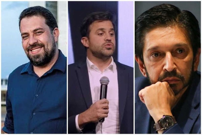 Guilherme Boulos, Pablo Marçal e Ricardo Nunes disputam o cargo de prefeito de São Paulo -  (crédito: Redes Sociais - Youtube/Reprodução - Governo de São Paulo/Divulgação)