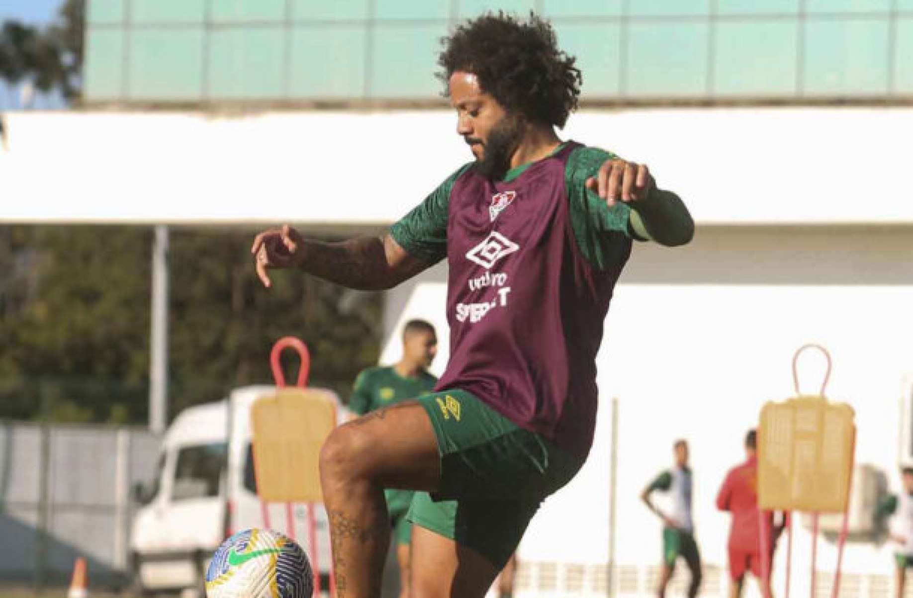 Marcelo em treino do Fluminense -  (crédito: Foto: Divulgação / Fluminense)