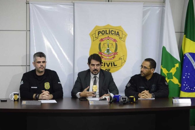 Delegados Paulo Francisco, Leonardo de Castro e Jorge Teixeira -  (crédito: Marcelo Ferreira/CB/D.A Press)