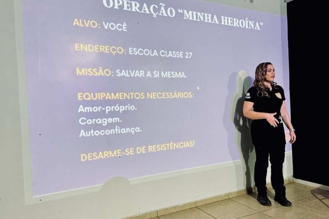 Polícia faz palestra sobre empoderamento feminino em escola da Ceilândia
 -  (crédito: PCDF)