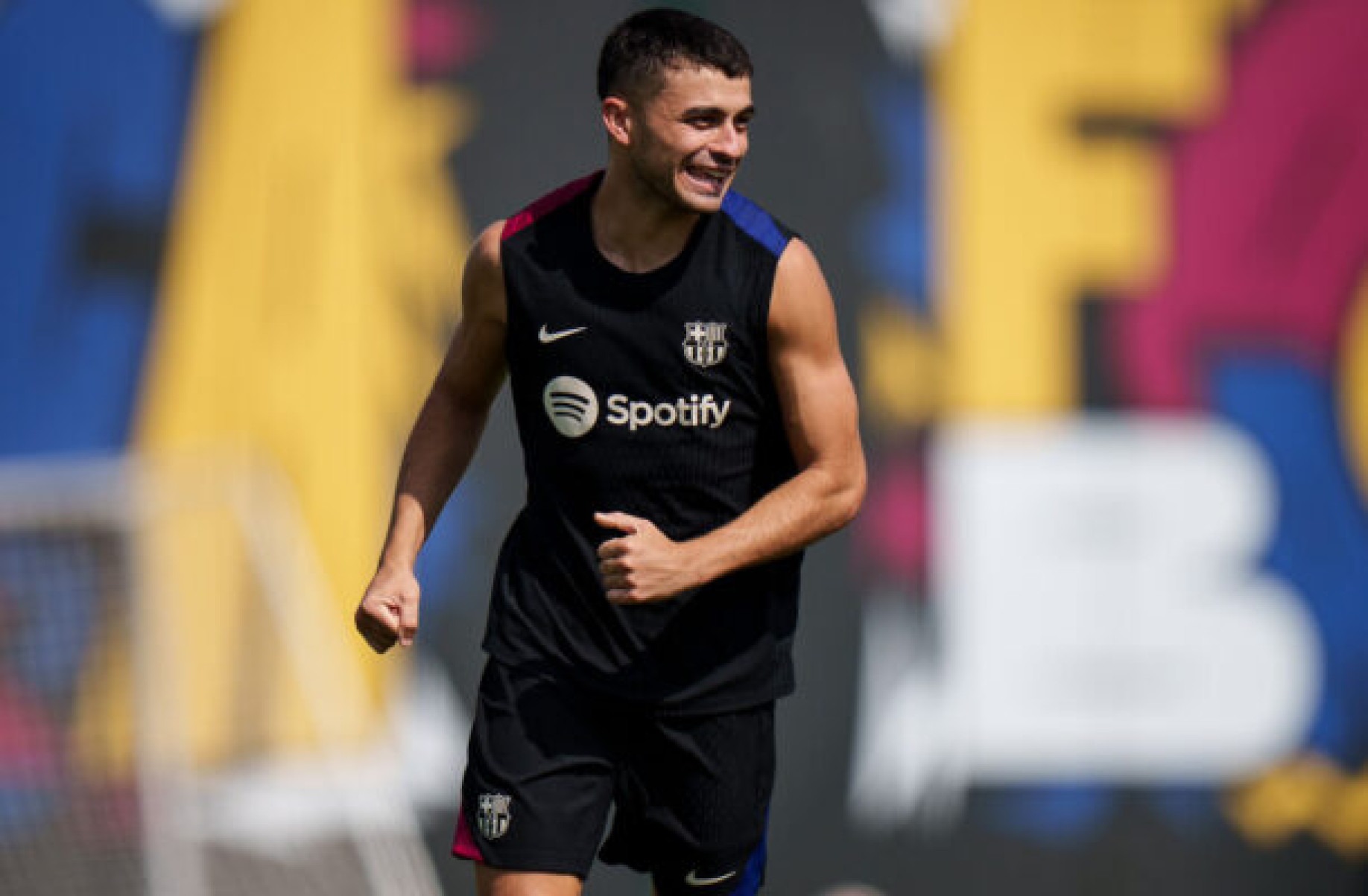 Pedri durante treinamento do Barça -  (crédito: Foto: Divulgação/barcelona)