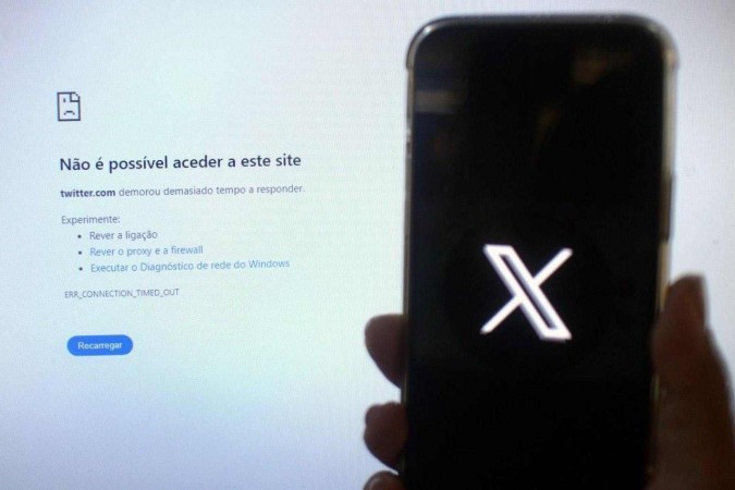 X - Twitter - fora do Ar -  (crédito: Ed Alves/CB)