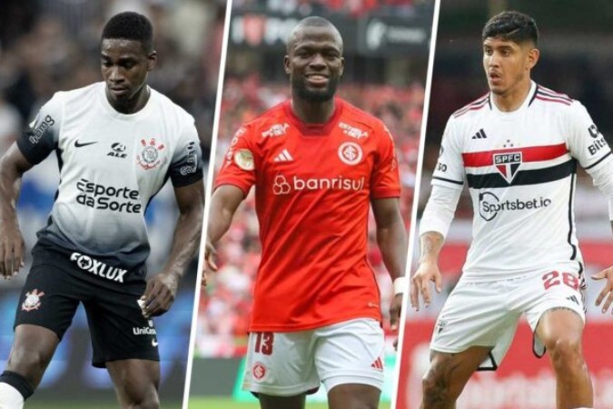 Jogadores que atuam no Brasil foram convocados -  (crédito: Foto: Rodrigo Coca / Ag. Corinthians; Ricardo Duarte / Internacional; Miguel Schincariol / São Paulo)