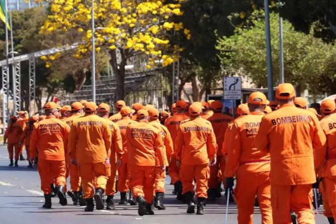 Ensaio para o 7 de Setembro na Esplanada dos Ministérios -  (crédito: Antônio Cruz/Agência Brasil)