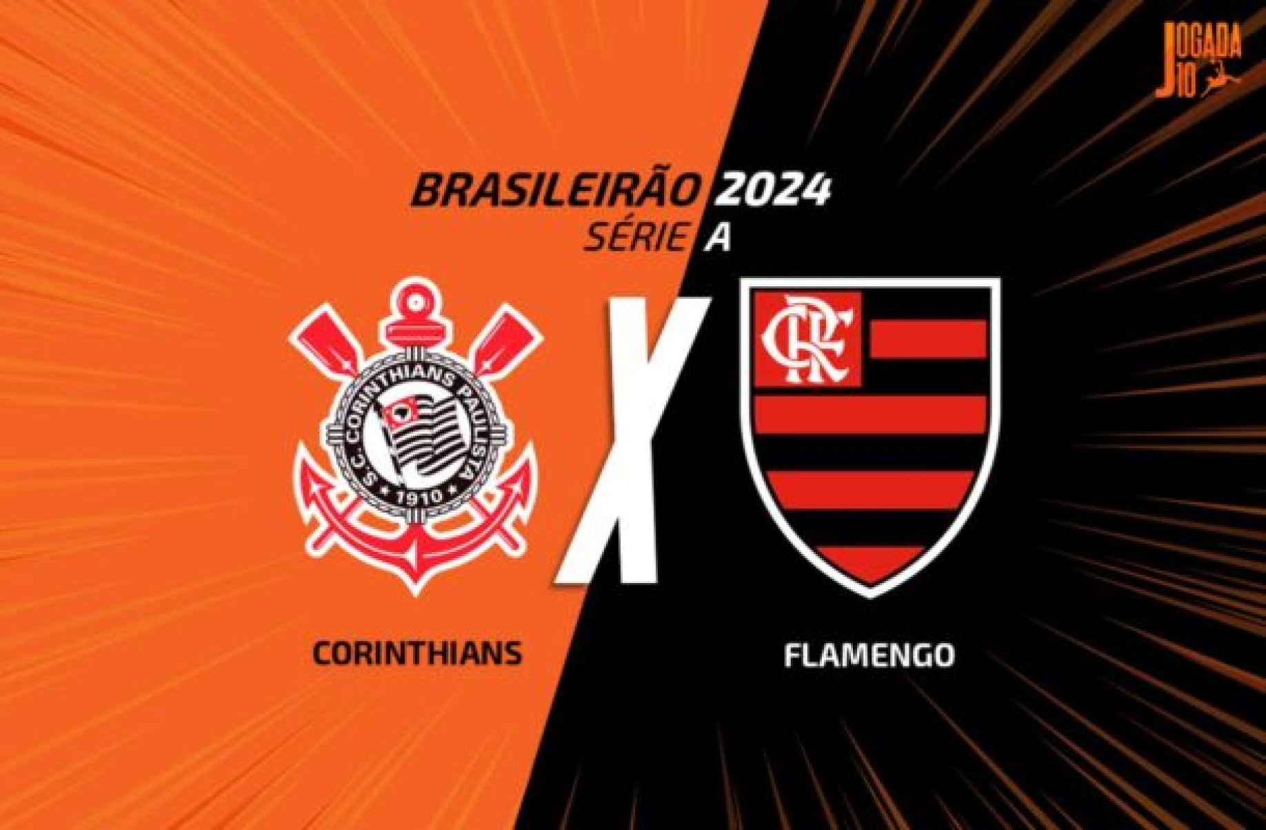 Clássico das maiores torcidas do país, Corinthians x Flamengo será neste domingo (1/9), na Neo Química Arena -  (crédito: Arte: Jogada 10)