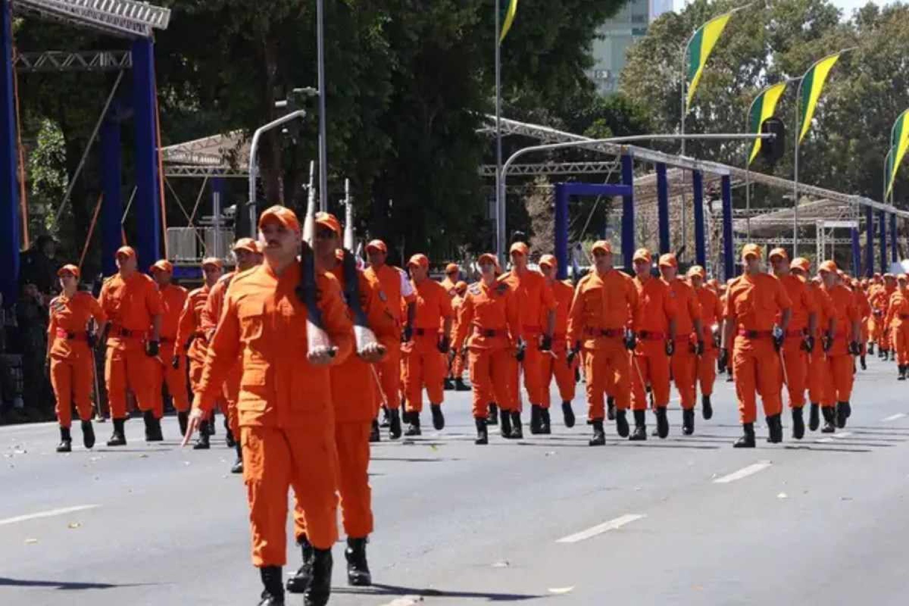 Ensaio para o 7 de Setembro na Esplanada dos Ministérios