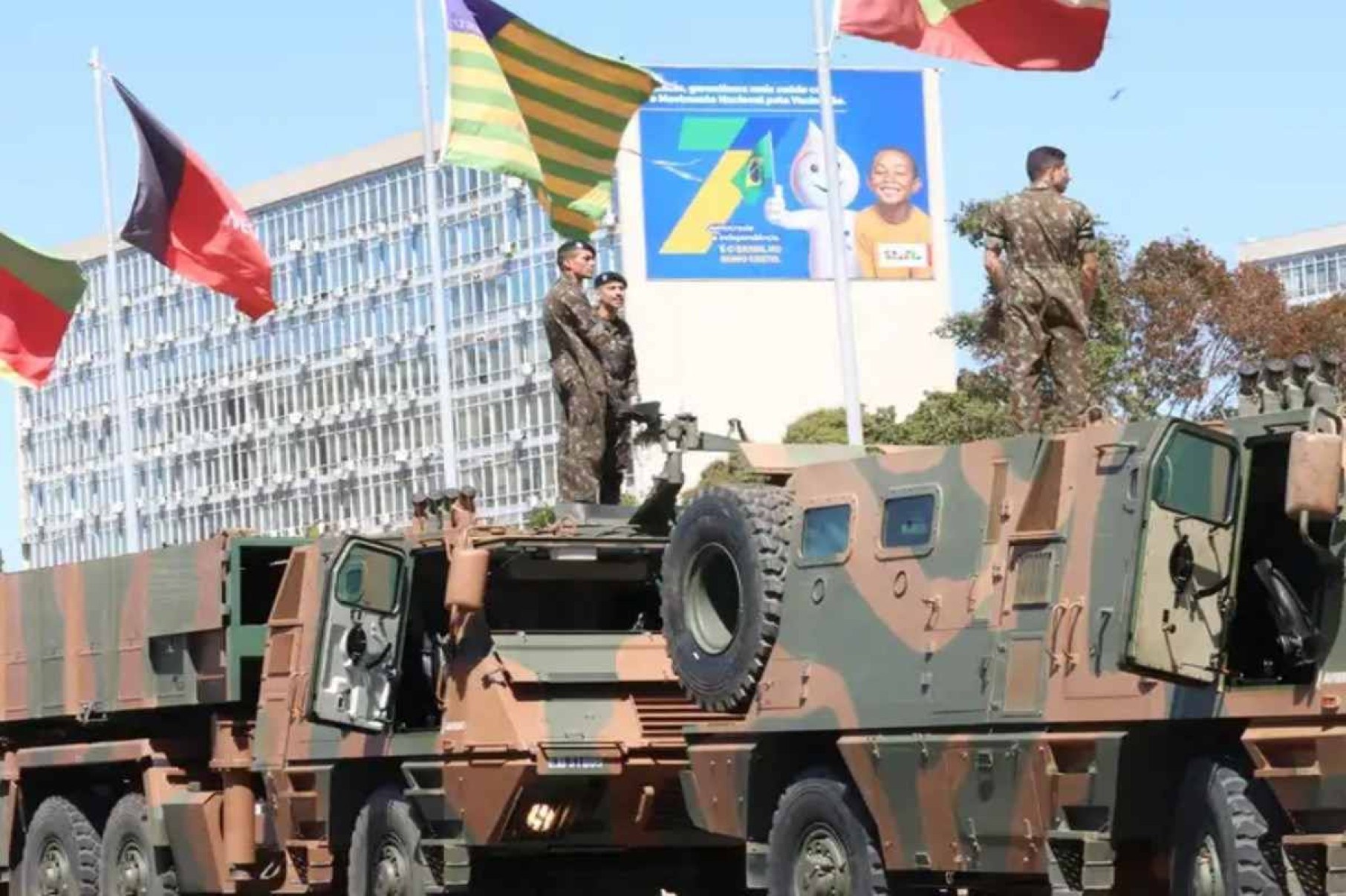 Ensaio para o 7 de Setembro na Esplanada dos Ministérios