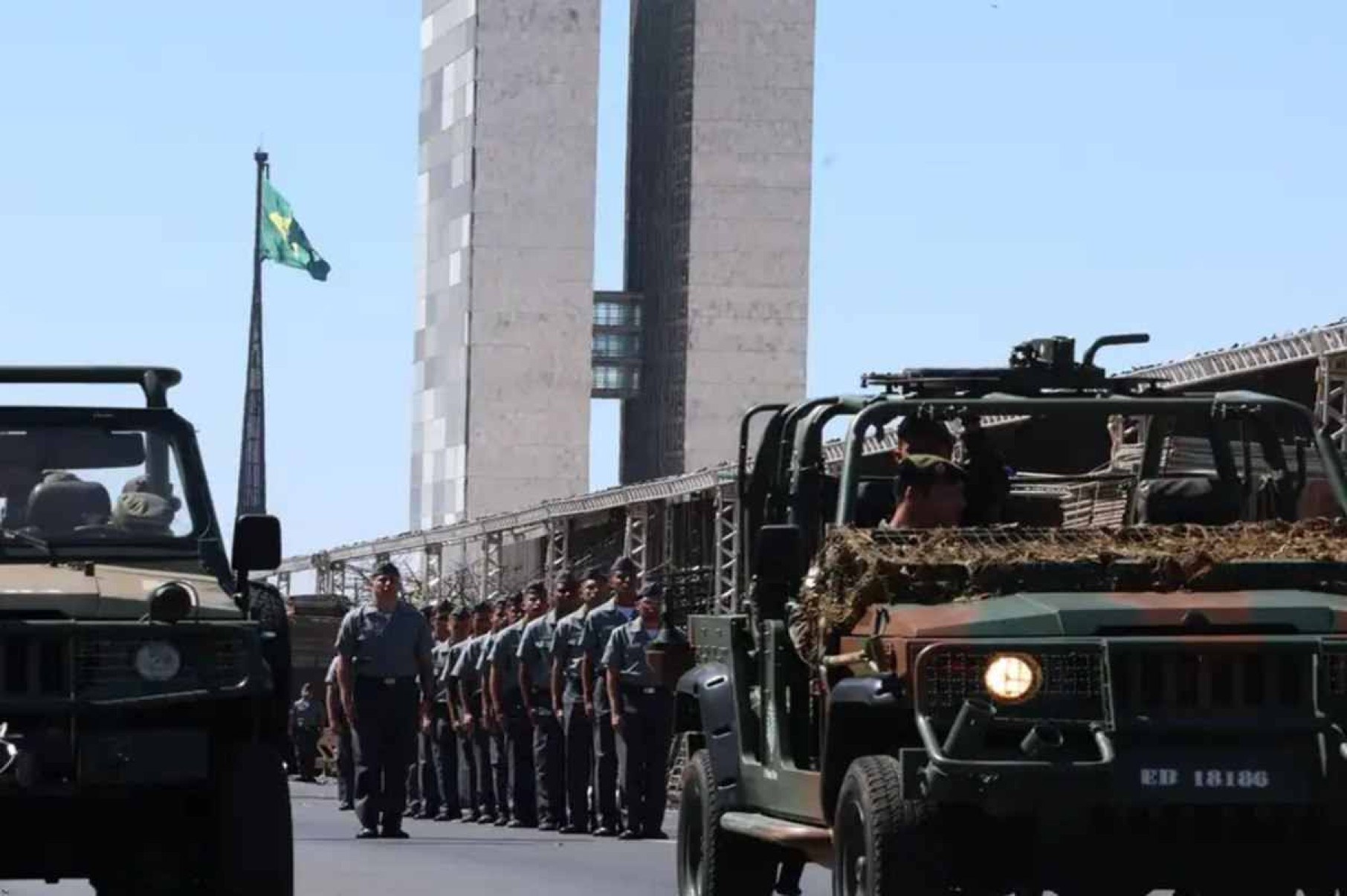 Ensaio para o 7 de Setembro na Esplanada dos Ministérios