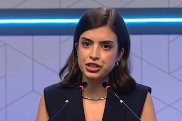 Tabata Amaral, candidata do PSB -  (crédito: Reprodução de vídeo)