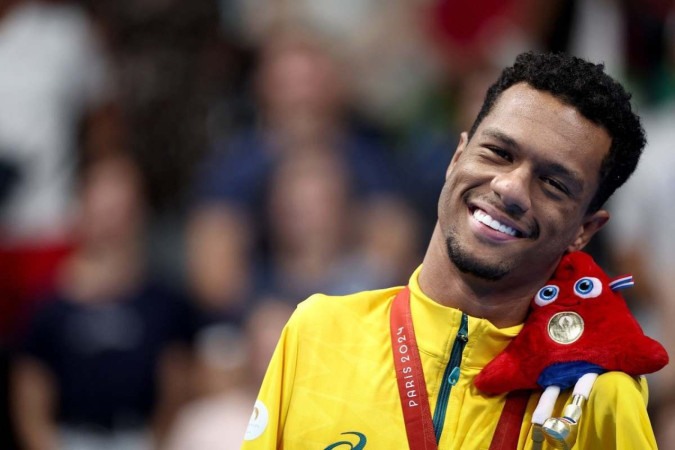 Dono de três medalhas de ouro em Paris-2024, Gabriel Araújo é um dos indicados no prêmio Atleta da Galera -  (crédito:  AFP)