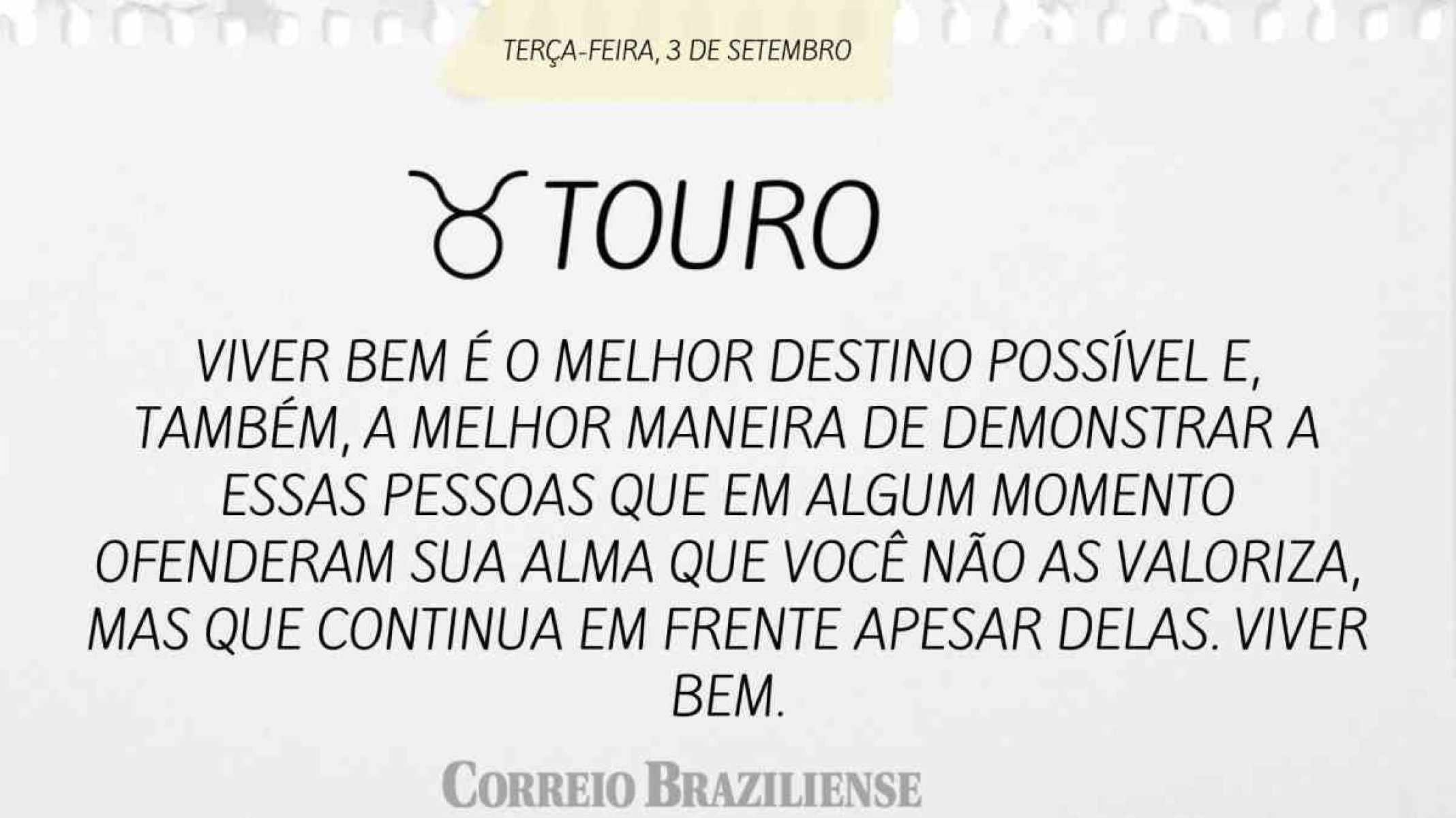 TOURO | 3 DE SETEMBRO