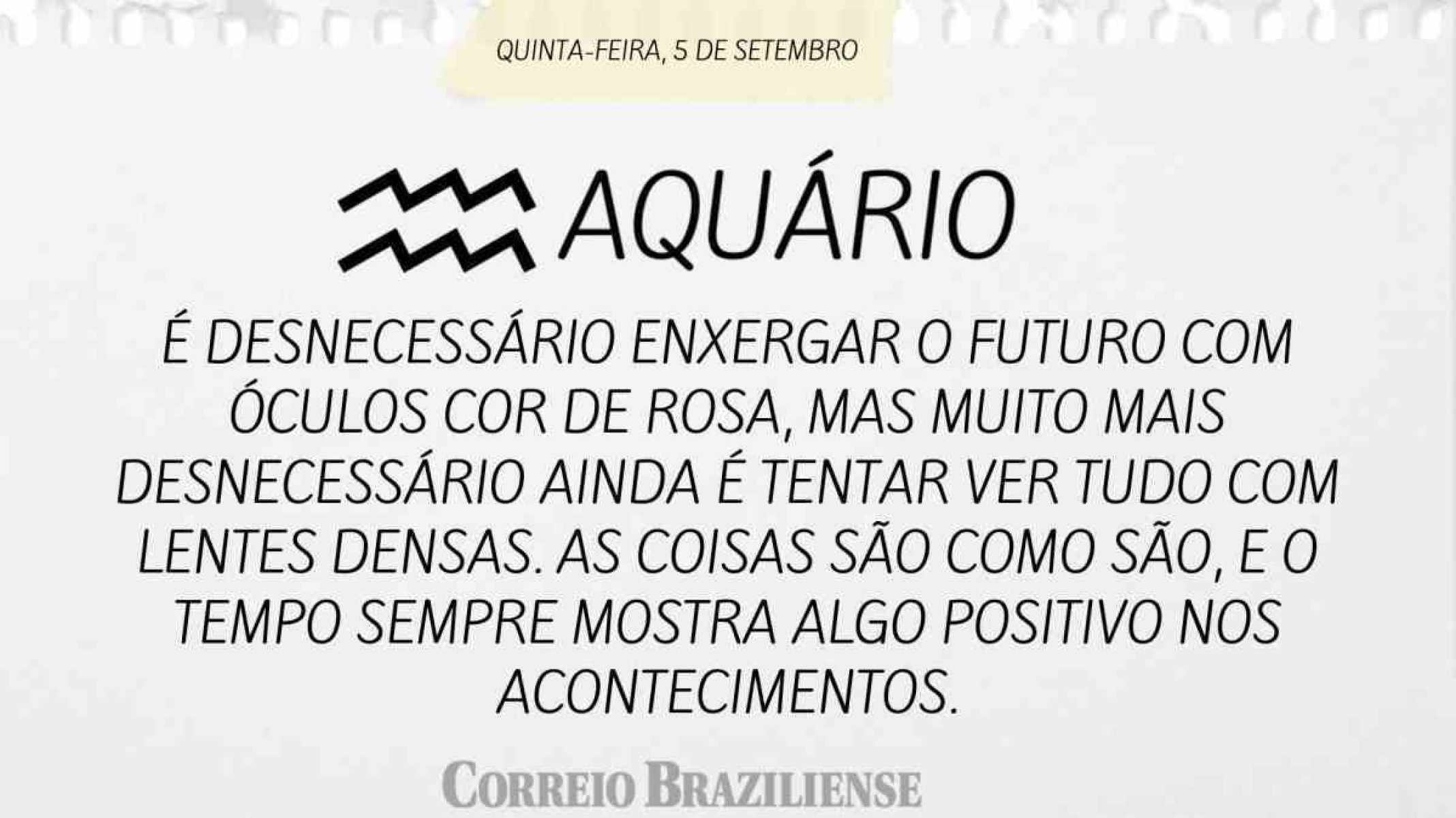 AQUÁRIO | 5 DE SETEMBRO