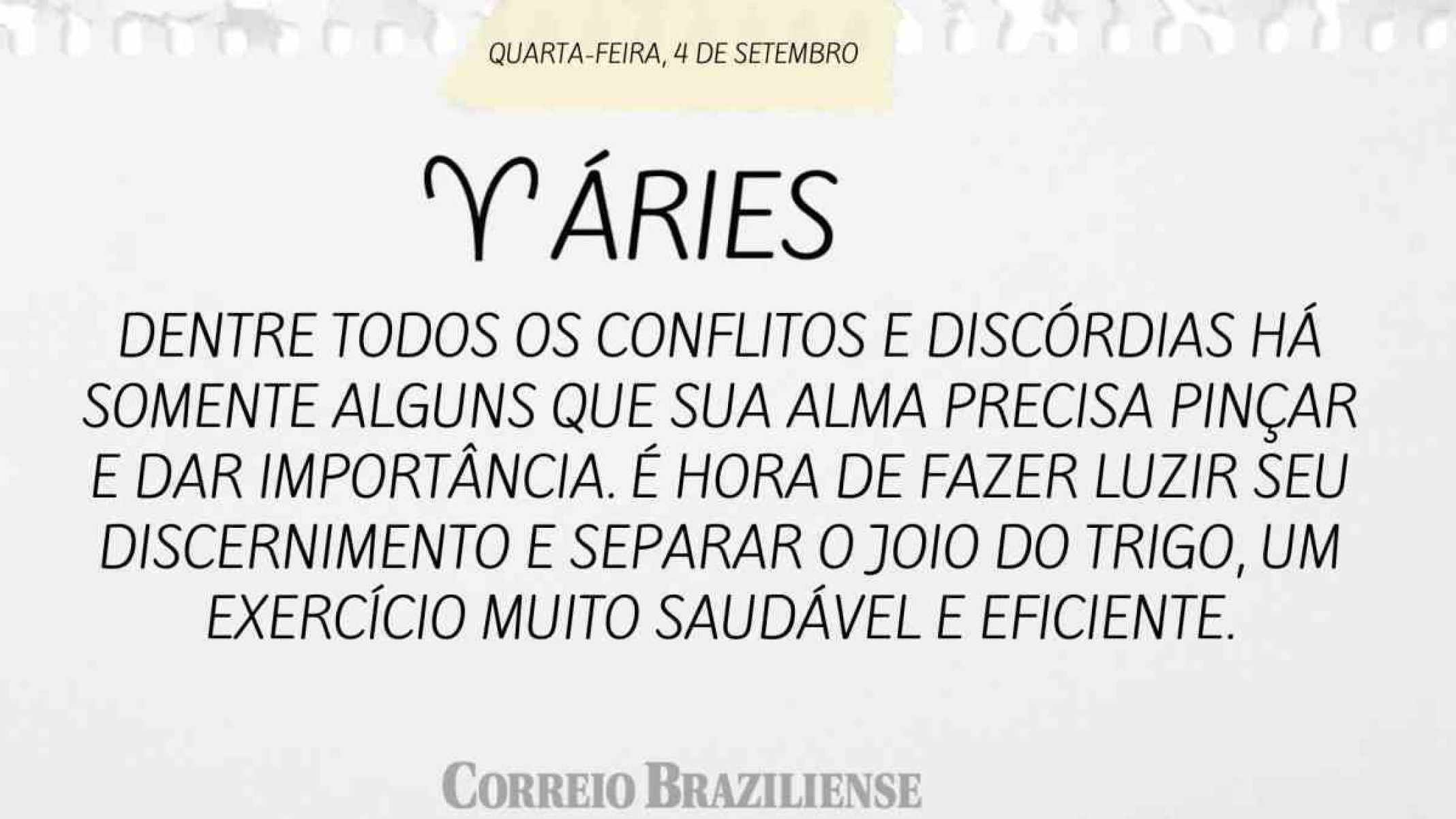 ÁRIES | 4 DE SETEMBRO