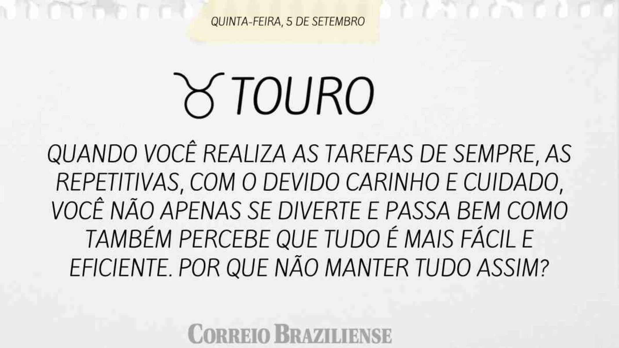 TOURO | 5 DE SETEMBRO