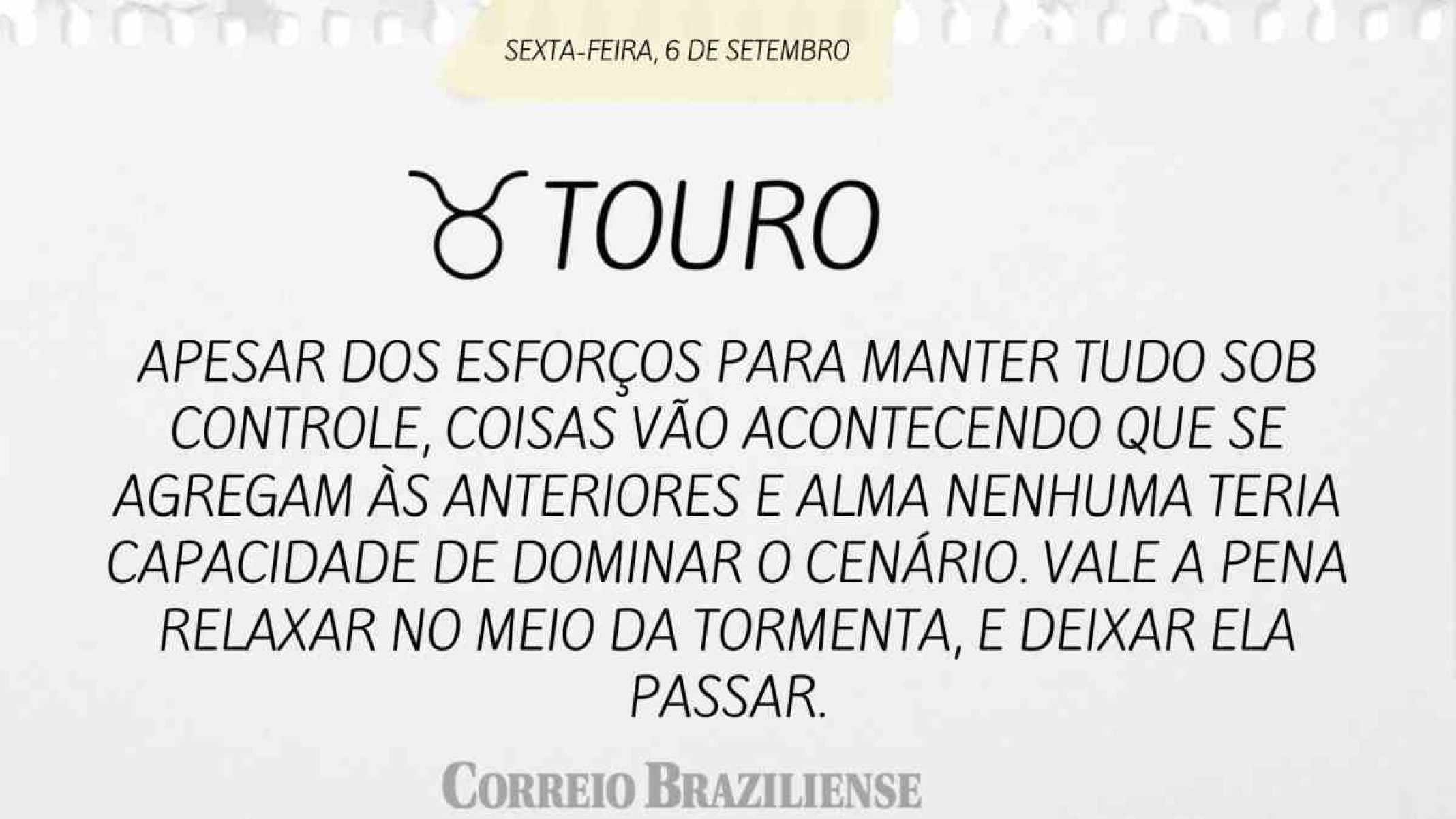 TOURO | 6 DE SETEMBRO