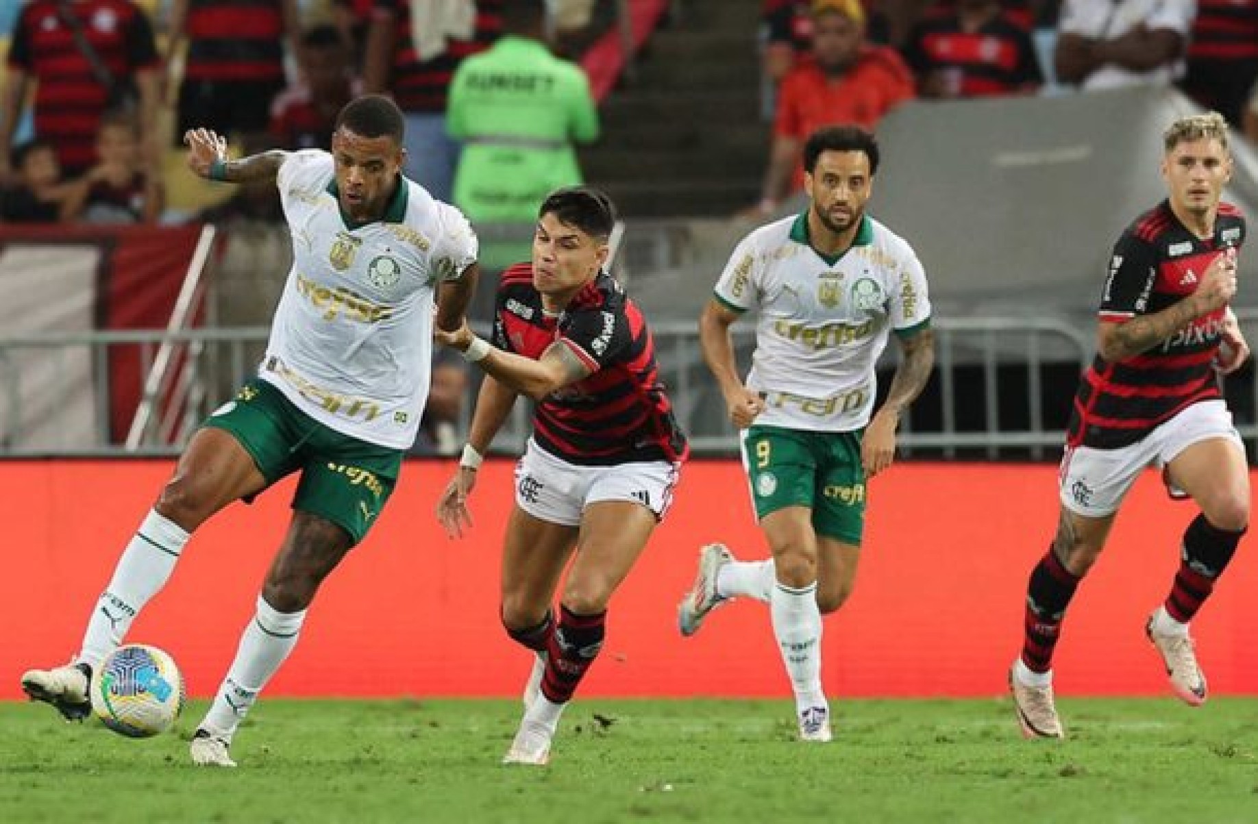 Caio Paulista em partida contra o Flamengo pela Copa do Brasil -  (crédito: Foto: Cesar Greco/Palmeiras)