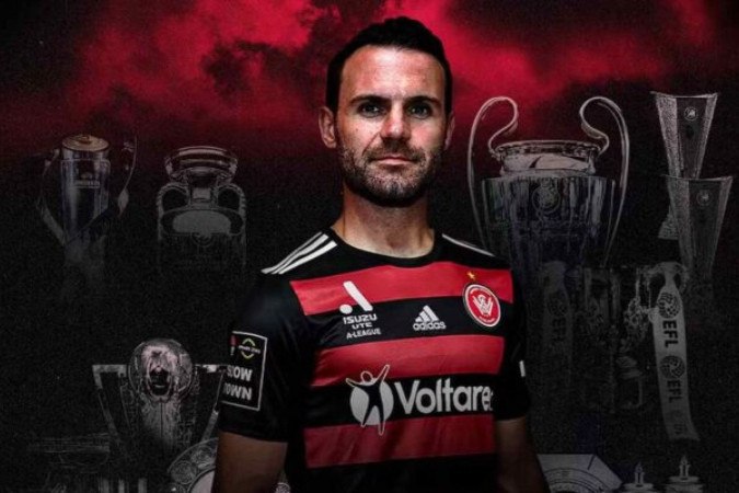 Aos 36 anos, Juan Mata reforça o clube australiano por uma temporada -  (crédito: Foto: Divulgação / Western Sydney Wanderers)