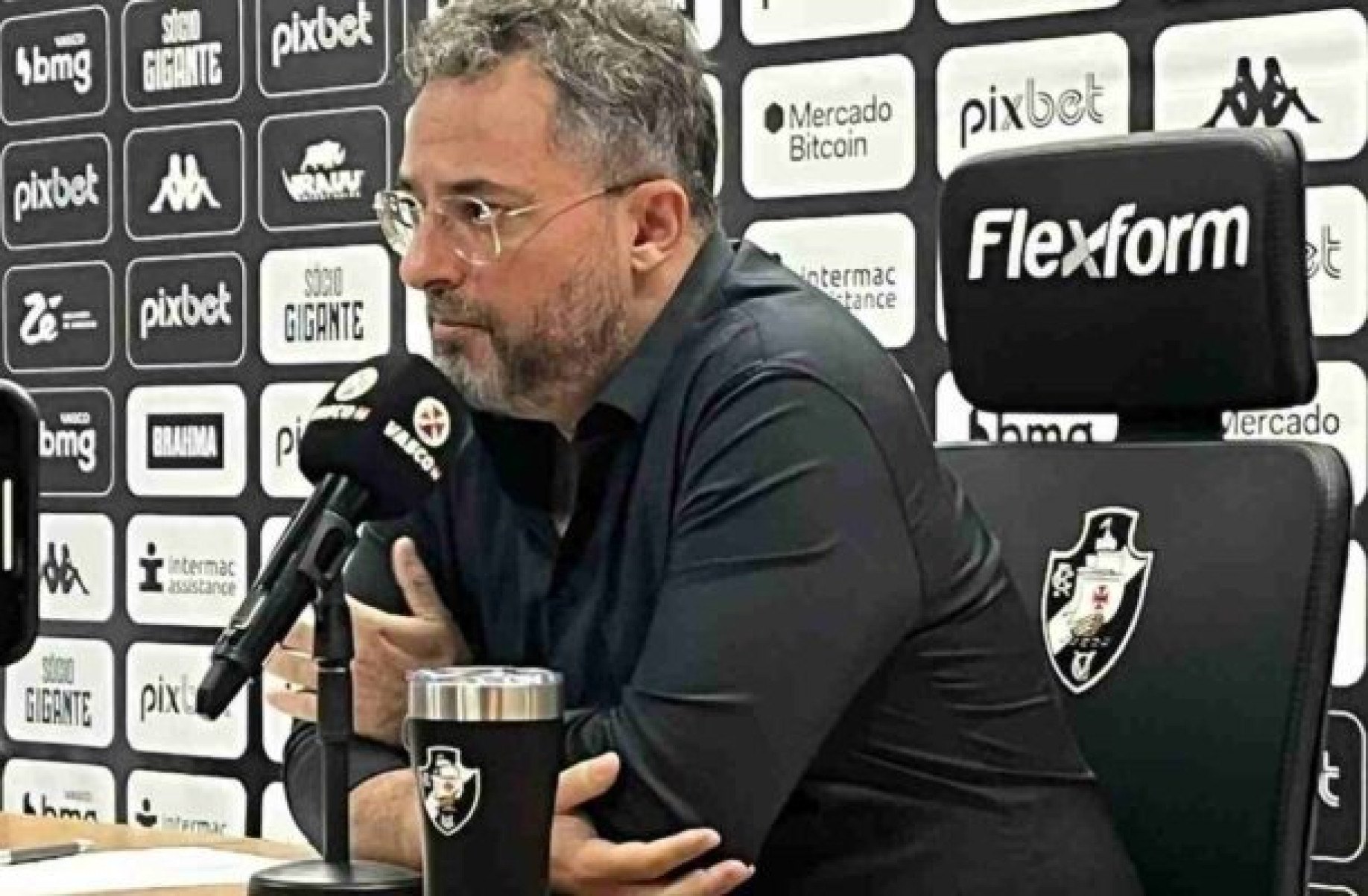 Alexandre Mattos relembra passagem pelo Vasco e seus problemas -  (crédito: Foto: Leandro Amorim/CRVG)