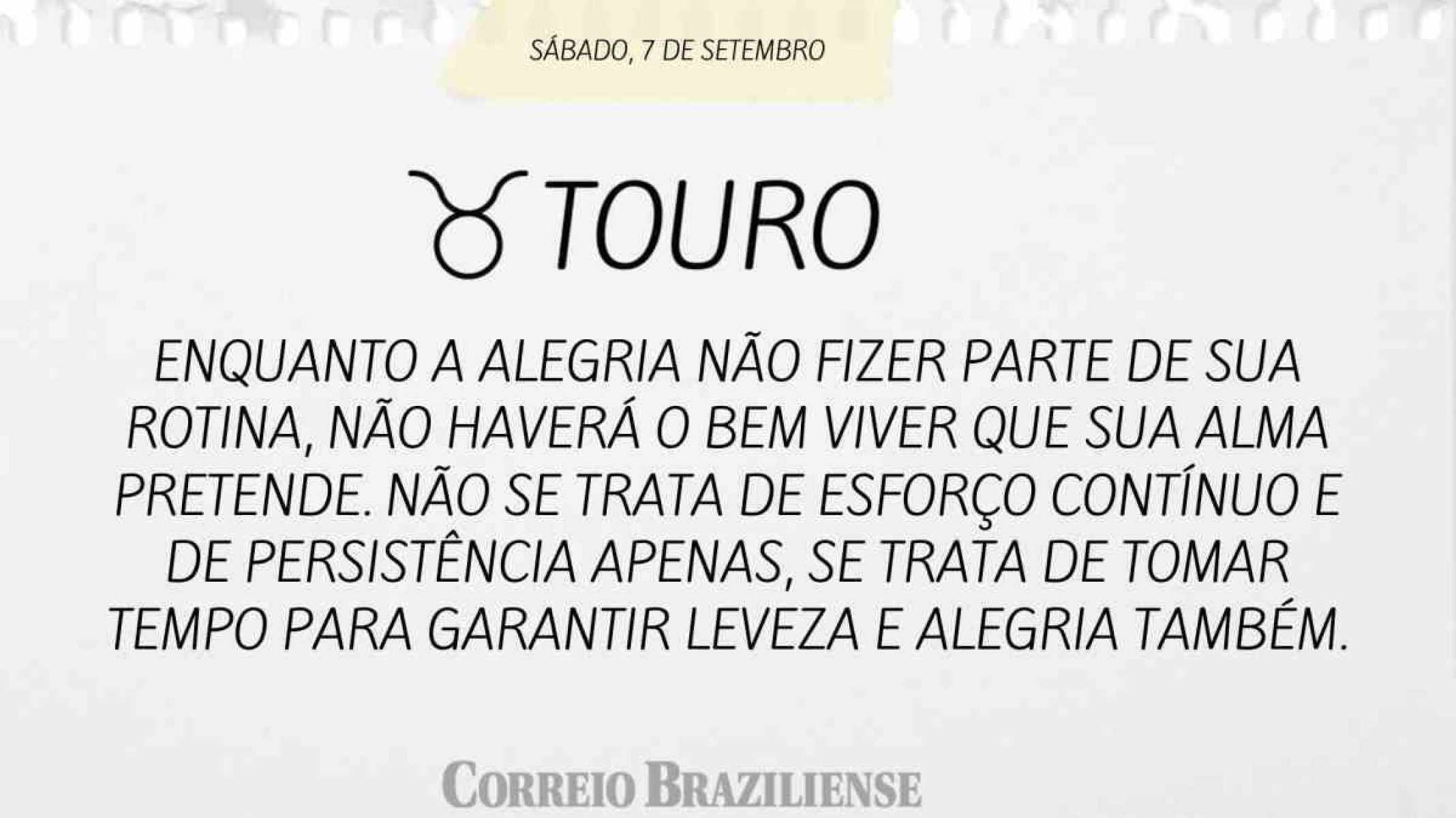 TOURO | 7 DE SETEMBRO