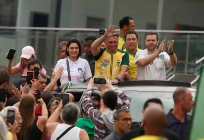  Presidente Bolsonaro ( PL ) participou de carreata em Juiz de Fora no dia que completou seis anos da facada sofrida por ele na cidade -  (crédito:  Reprodução/Instagram)