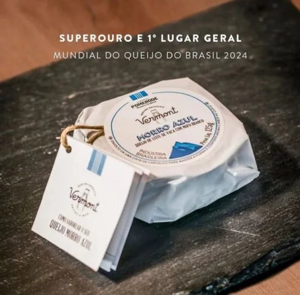 O concurso de Melhor Queijo e Produtos Lácteos 2024 elegeu o queijo brasileiro Morro Azul o melhor do mundo no 3º concurso 