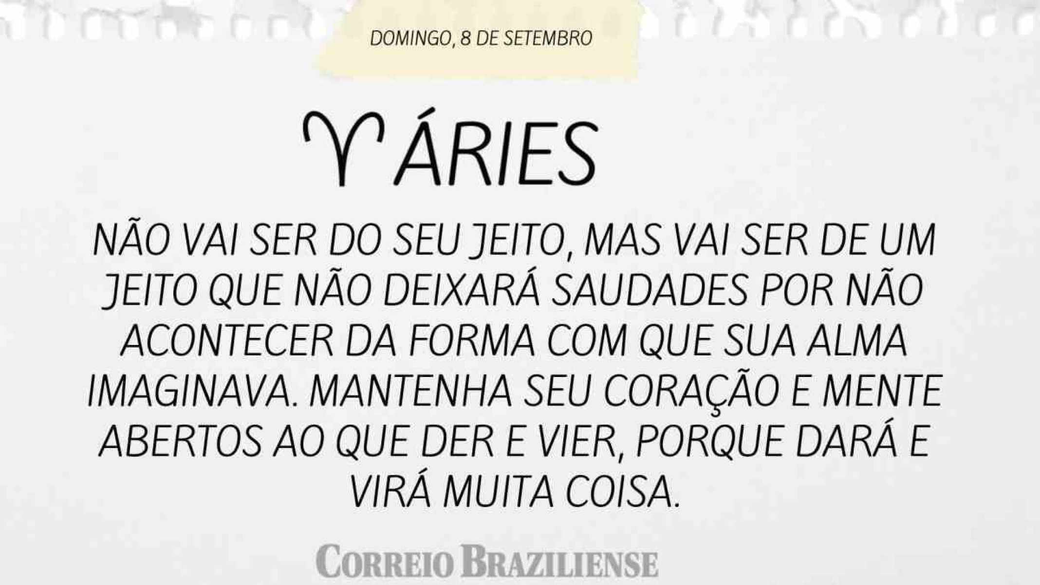 ÁRIES | 8 DE SETEMBRO