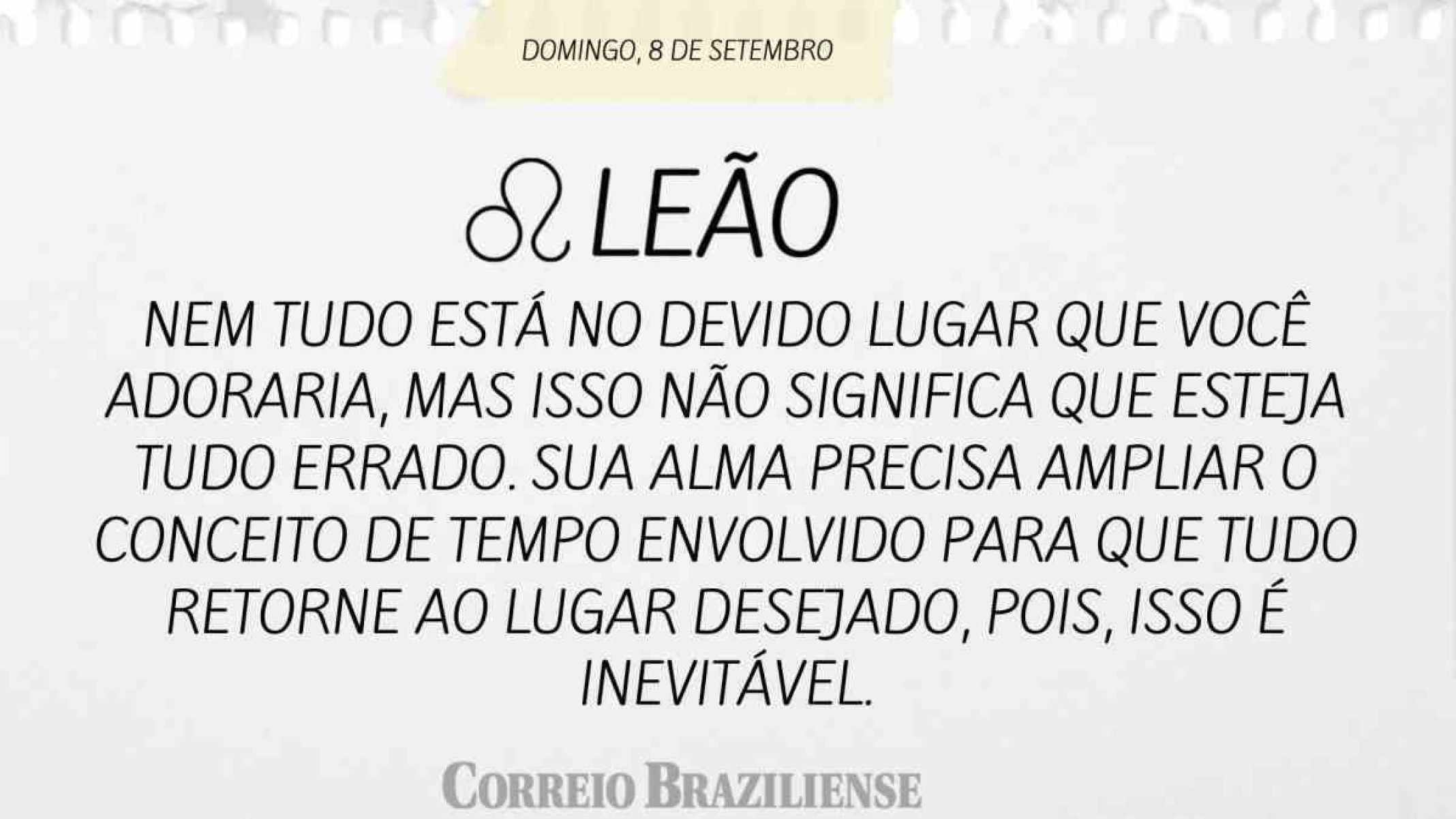 LEÃO | 8 DE SETEMBRO