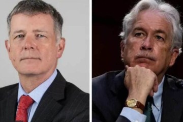 Richard Moore, chefe do MI6, e William Burns, da CIA -  (crédito: bbc / reuteres)