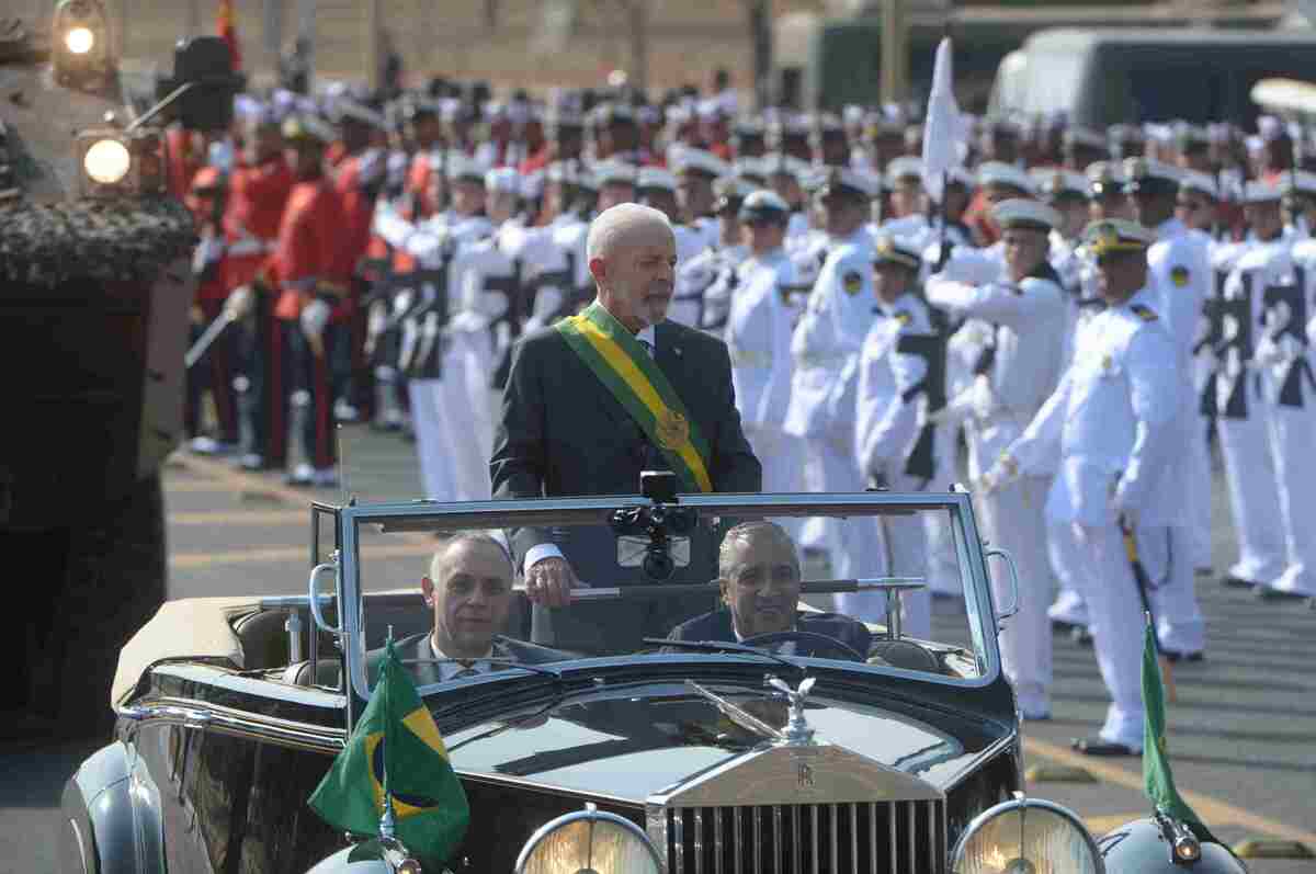 Lula na solenidade do 7 de setembro