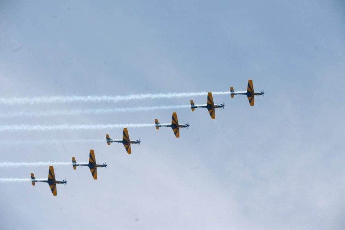 Esquadrilha da Fumaça foi uma das atrações que mais agradou ao público
