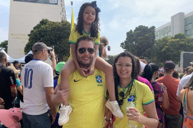 Rodrigo Soares, 29, veio de São Paulo ver o desfile -  (crédito: Isabela Berrogain/CB/D.A Press)