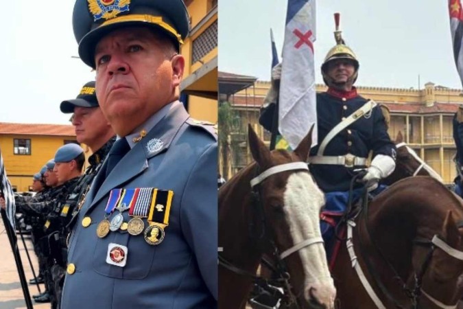 Subtenente da Polícia Militar de São Paulo, Paulino Cristovam da Silva morreu neste sábado após cair de um cavalo momentos antes de entrar para o desfile de 7 de setembro. -  (crédito: Divulgação PMSP)