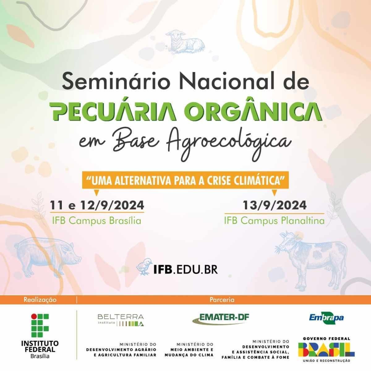 Evento sobre pecuária orgânica e agroecológica começa nesta quarta 