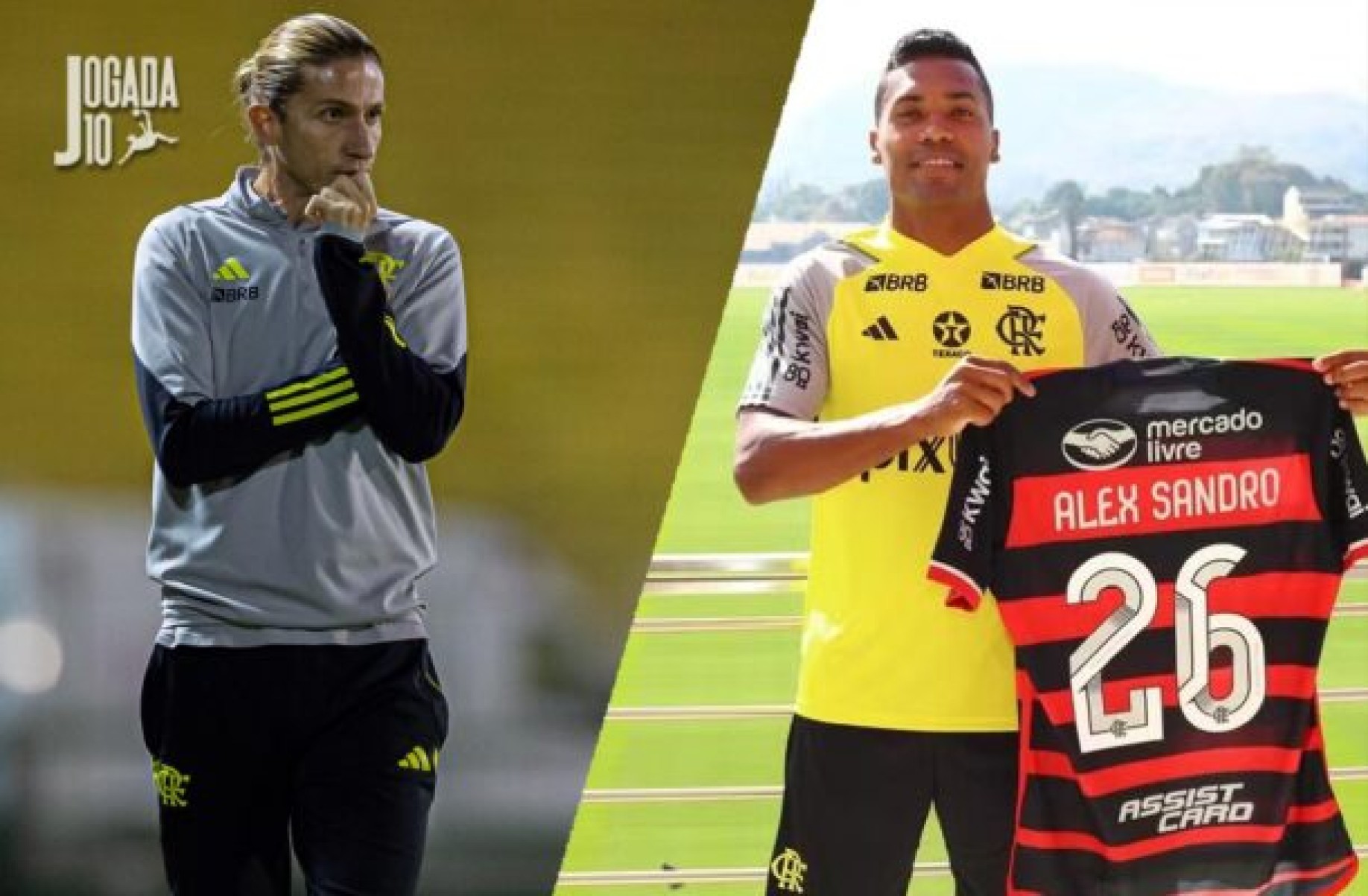 Alex Sandro com a camisa do Flamengo -  (crédito:  Marcelo Caitano)