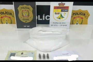 Drogas foram apreendidas com o casal, preso em Sobradinho -  (crédito: PCDF)