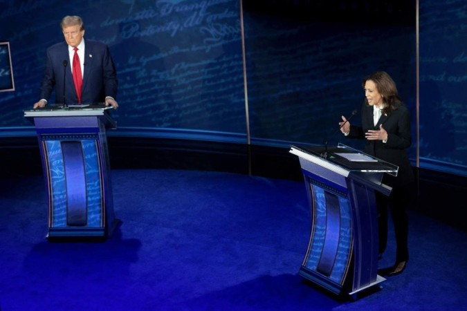 Donald Trump e Kamala Harris participaram de debate nesta terça-feira (10/9) -  (crédito:  Getty Images via AFP)