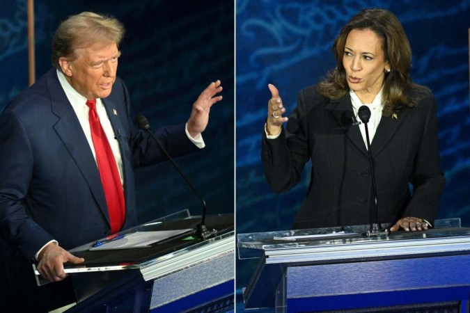 Trump e Kamala entraram em embate na 'ABC News' -  (crédito:  AFP)