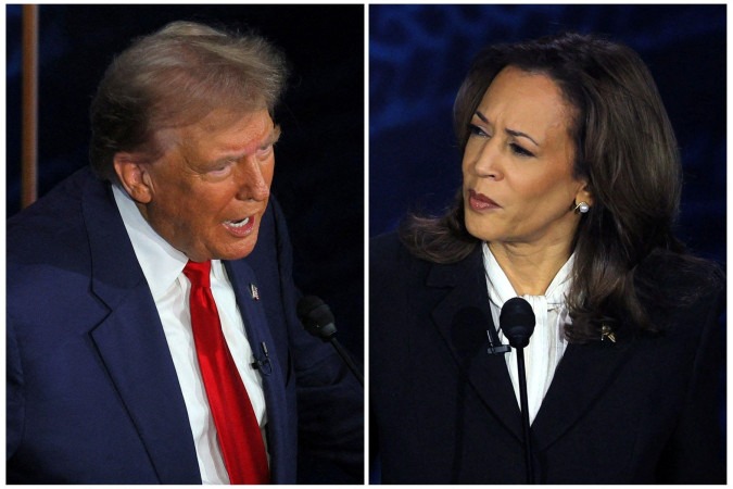 Trump respondeu a provocações e ironias feitas por Harris no debate -  (crédito: Getty Images)