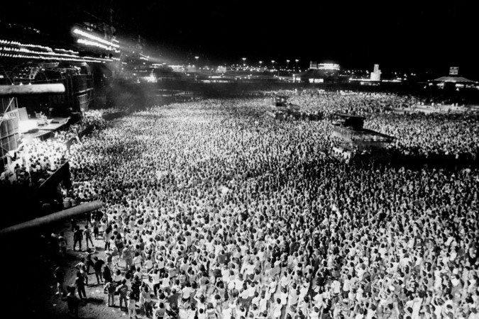 Chuva que caiu sobre o Rio de Janeiro transformou a Cidade do Rock em um grande lamaçal -  (crédito: Divulgação/Rock in Rio)