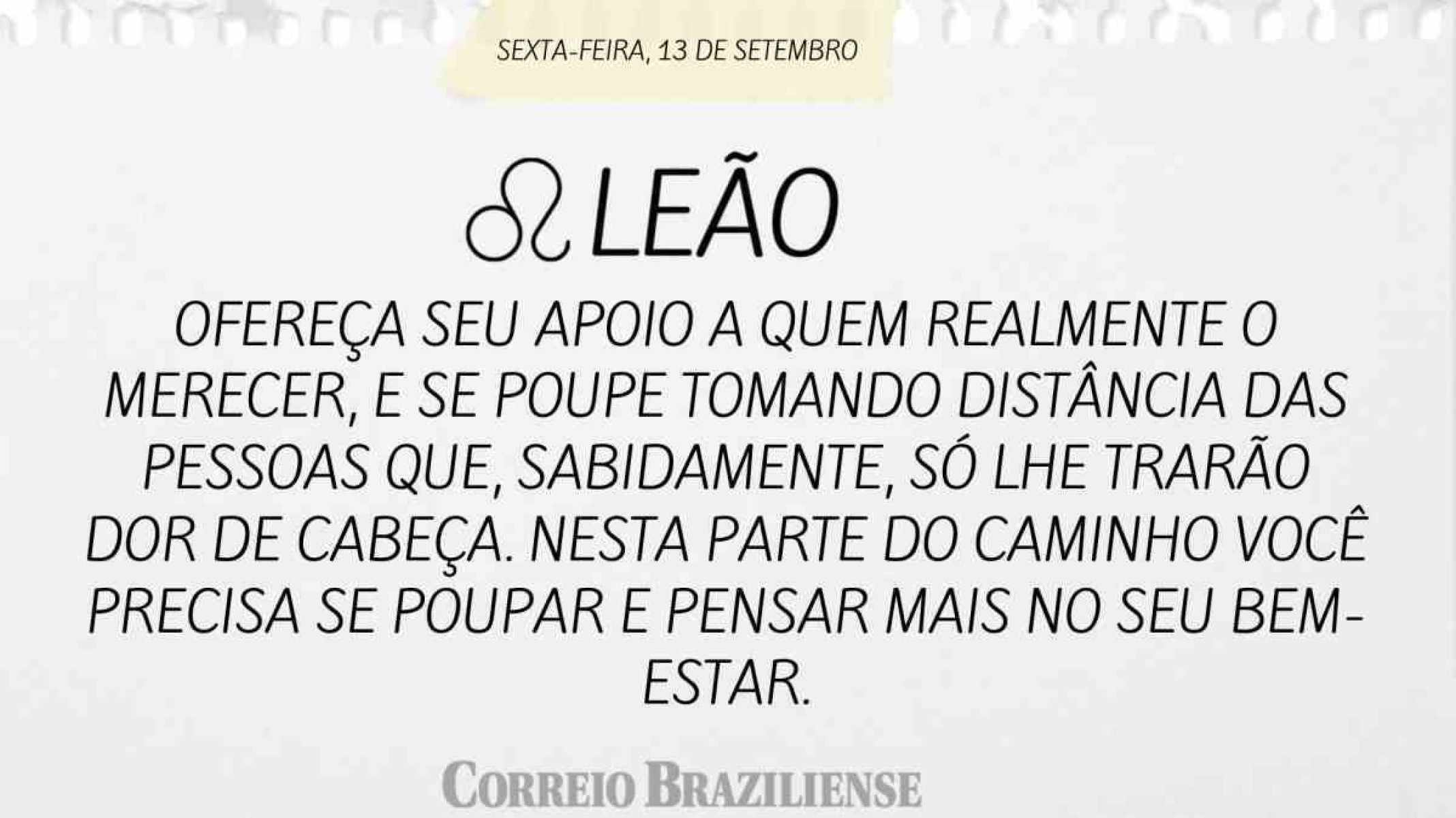 LEÃO | 13 DE SETEMBRO DE 2024