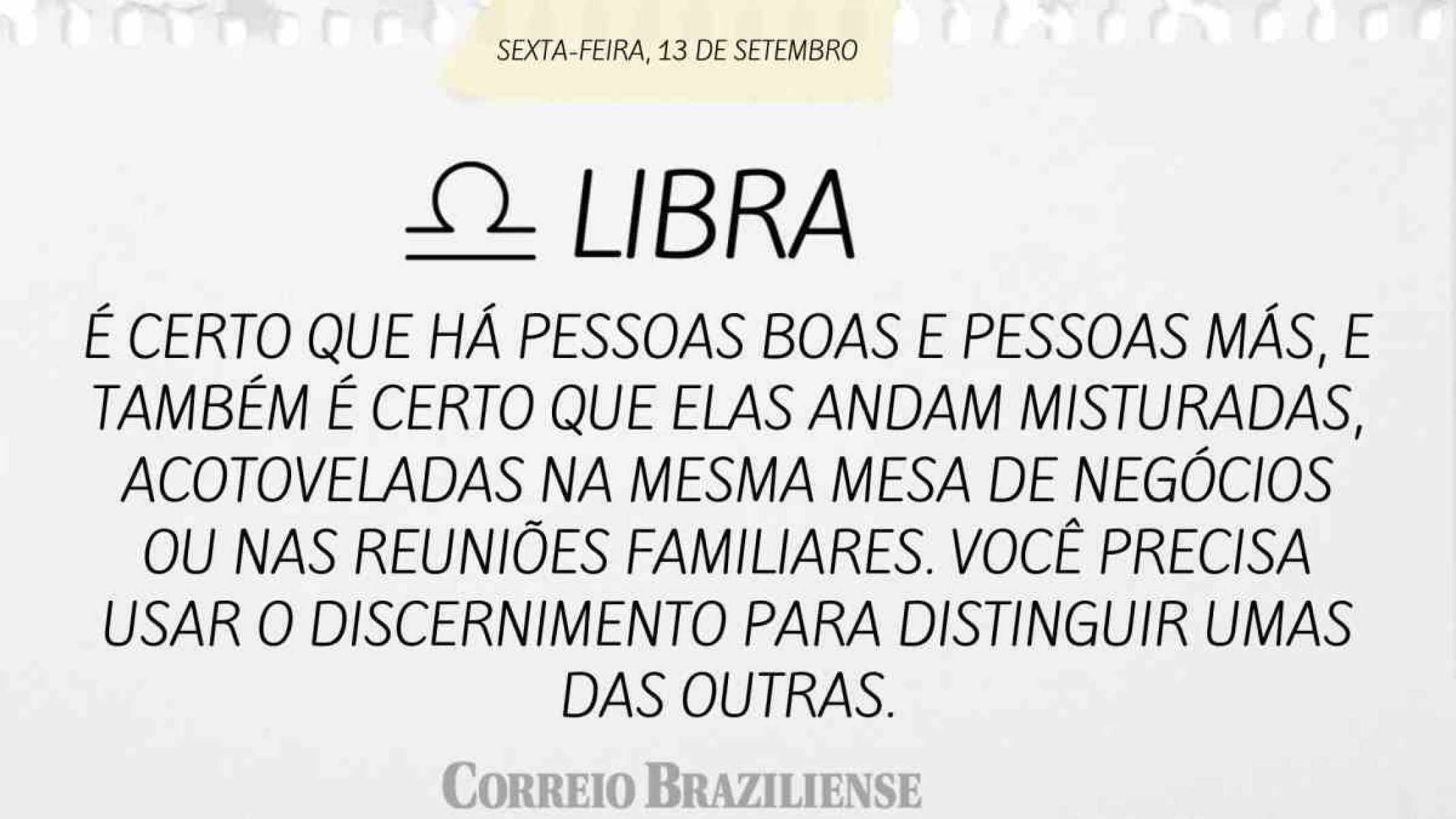 LIBRA | 13 DE SETEMBRO DE 2024