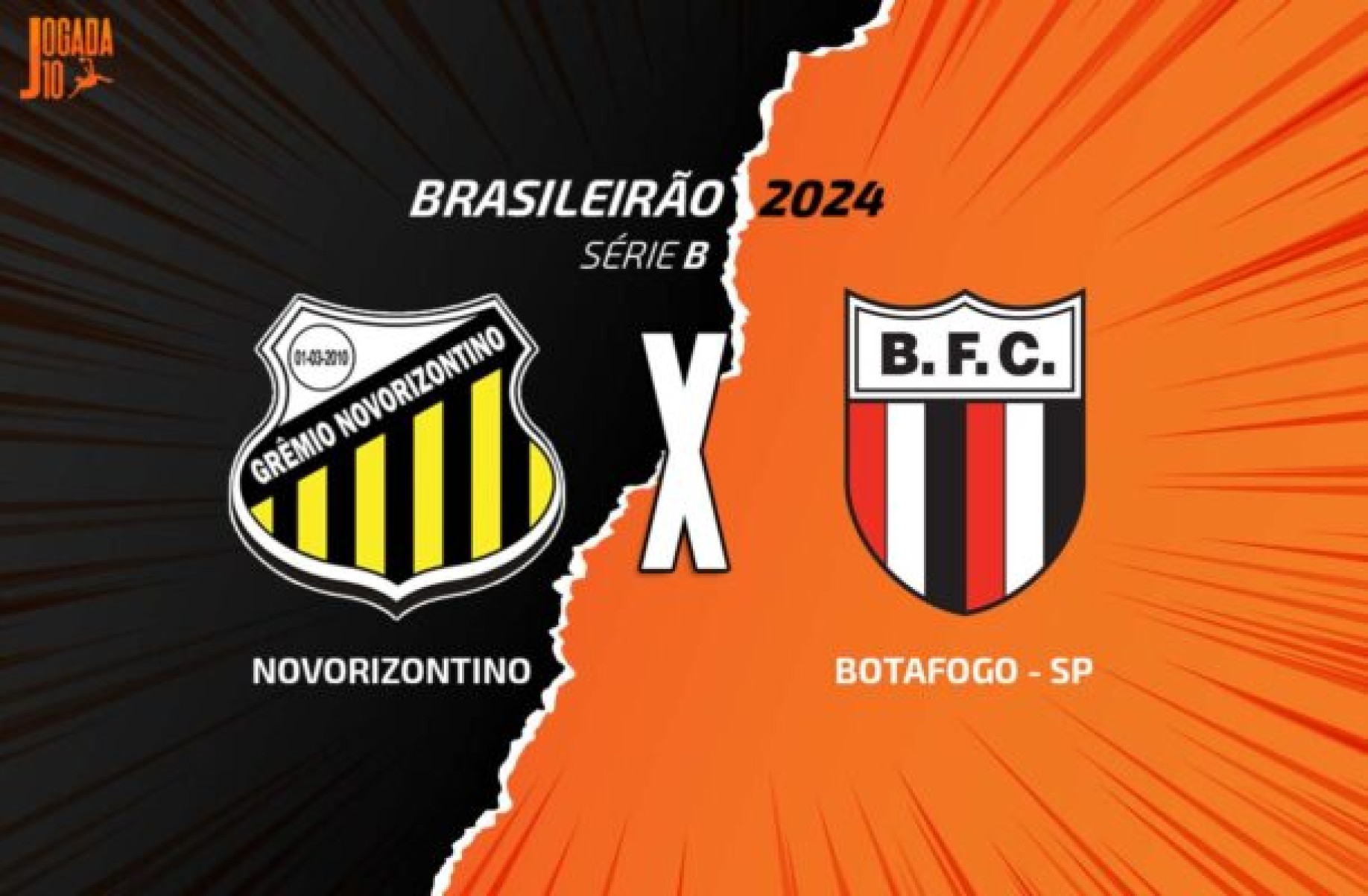 Novorizontino e Botafogo-SP fazem o duelo paulista da 26ª rodada da Série B  -  (crédito:  - Foto: Arte/Jogada10)